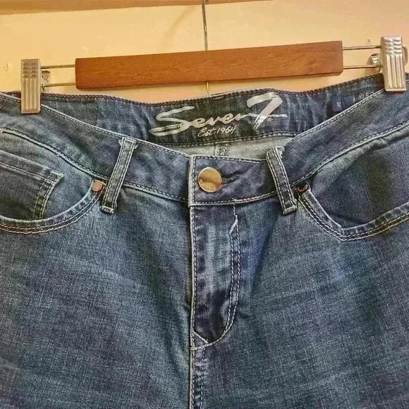 P2008 Nwot Seven7 jeans ankle duster size 12 medium wash - Picture 2 of 6